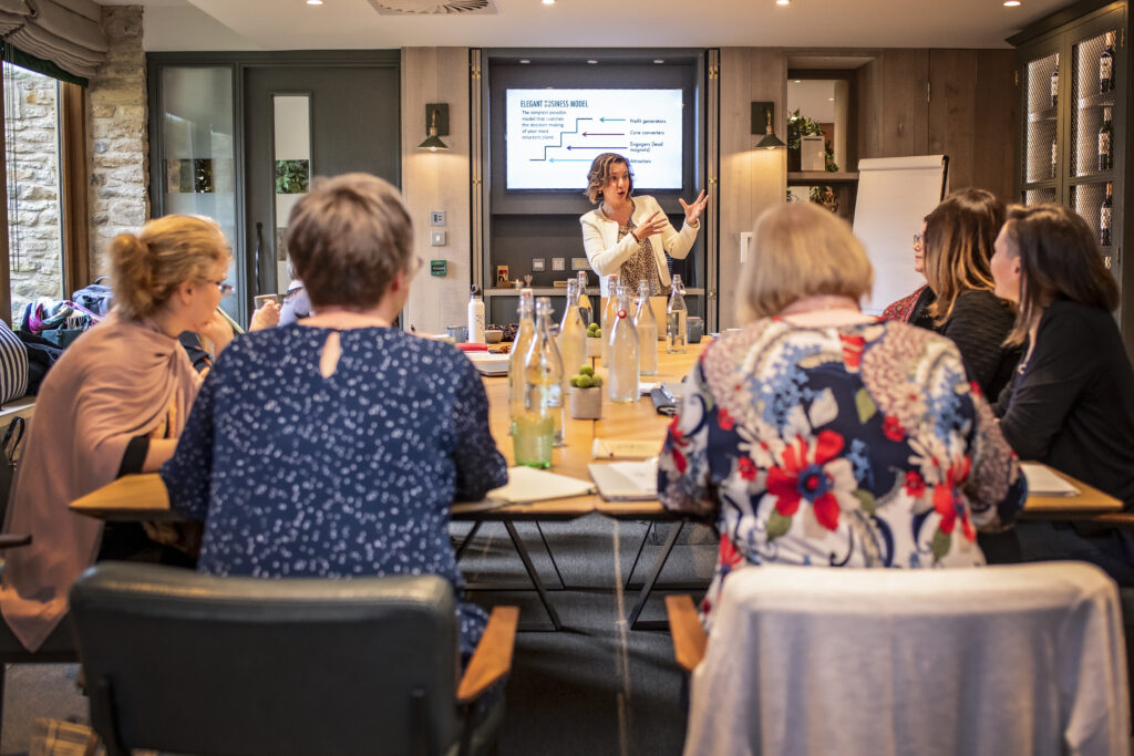 Joanna Martin delivering mentoring advice to her Catalyst Mastermind
